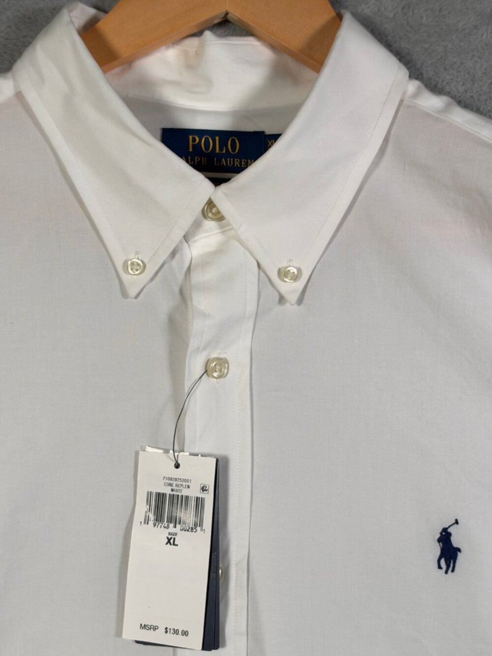 Polo Ralph Lauren Shirt Mens XL White Classic Fit Stretch Poplin $130